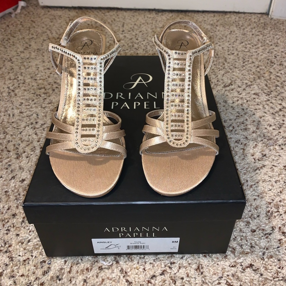Nude Sheena Satin Heels - Bloomingdales!